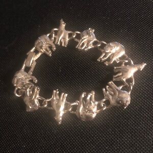 Silver Wolf Charm Bracelet - $35 or $30 w/offer